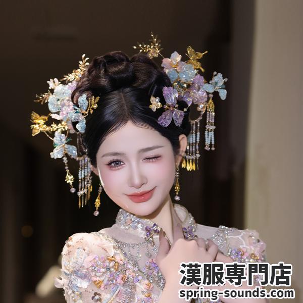  チャイナ風髪飾り 中華風 撮影 結婚式 