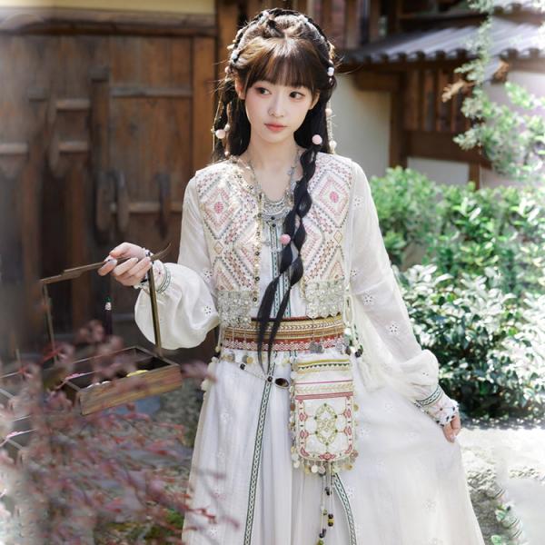 刺繍漢服 レディース　[香兰少女-淮水竹亭联名]