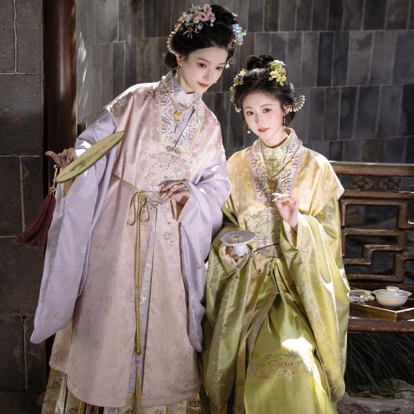 明制漢服 レディース漢服　远山乔【宫灯月华】