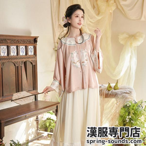 レディース漢服　花柄刺繍漢服 清水溪【棠间絮语】