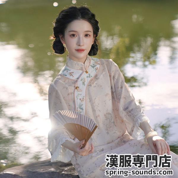 改良刺繍チャイナドレス　清水溪【枇杷语贰】