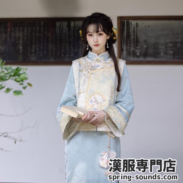 刺繍チャイナ服 レディース服　川黛时光：桂语天青