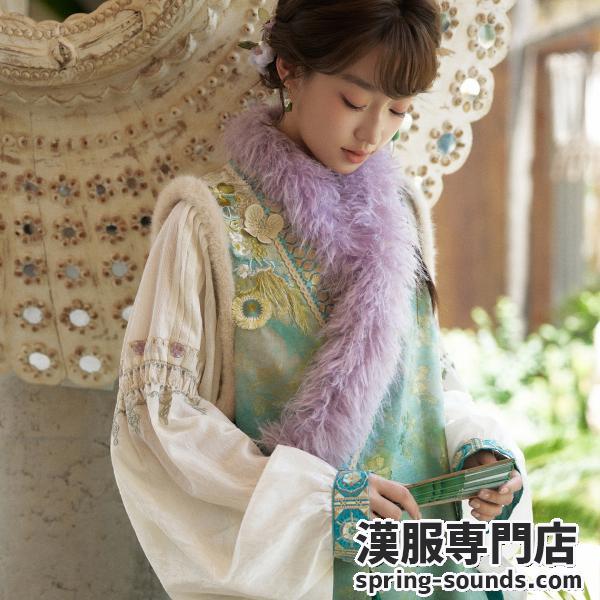 明制レディース漢服 冬秋 [十三余-空山夕照]