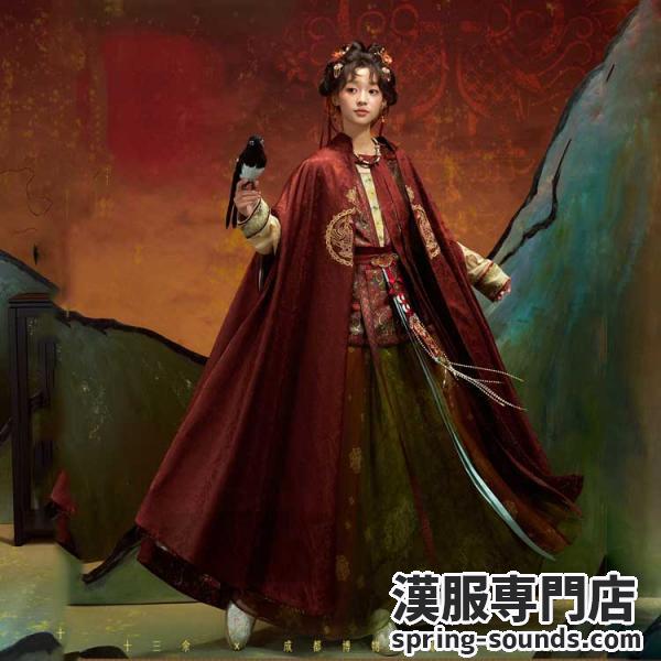 マント 復元唐制レディース漢服 [朱雀南归]十三余×成都博物館コラボ