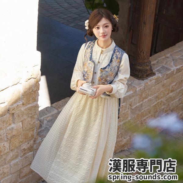 刺繍ワンピース　十三余[乘云]