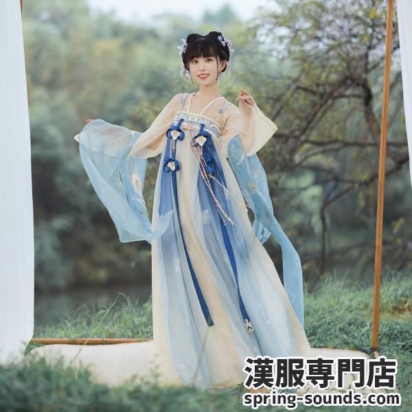 唐制刺繍レディース漢服　十三余[长生乐]