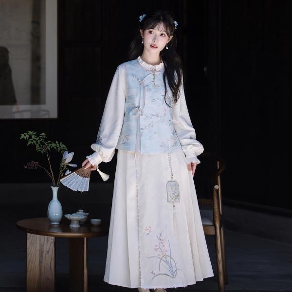 刺繍トップス　レディース　川黛时光：风禾起