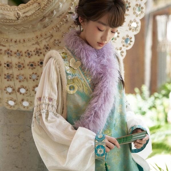 明制レディース漢服 冬秋 [十三余-空山夕照]