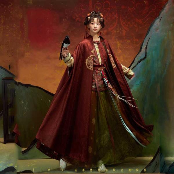 マント 復元唐制レディース漢服 [朱雀南归]十三余×成都博物館コラボ