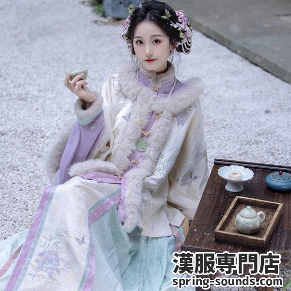 花柄刺繍レディース漢服　远山乔【云中翠珠】