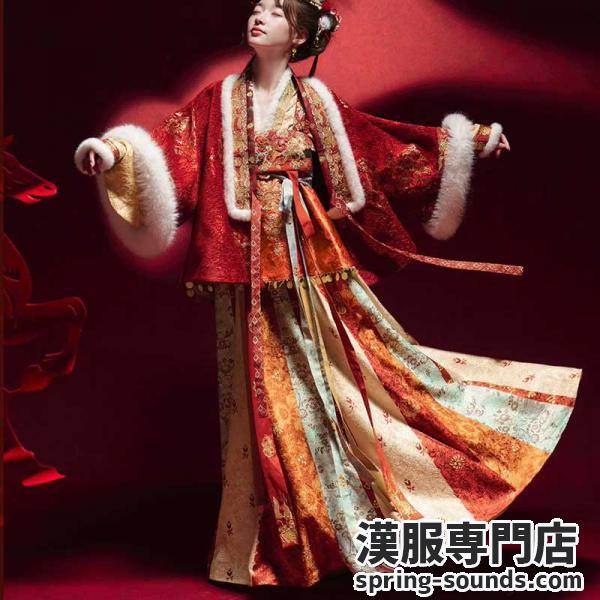 刺繍漢服 レディース漢服　十三余[金马阳焰]