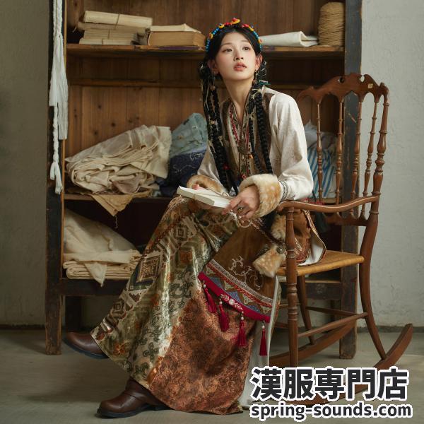 刺繍漢服 レディース漢服　十三余[鹿鸣在野]