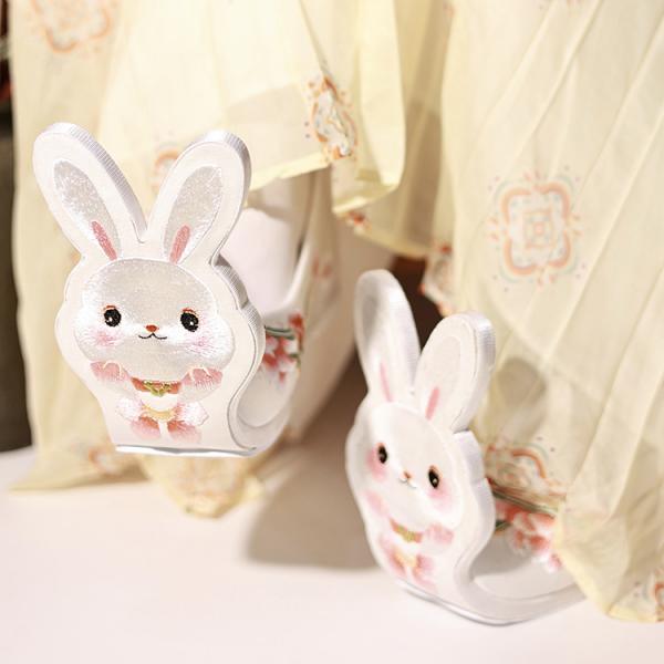 兎刺繍漢服靴 3カラー展開【花有约】