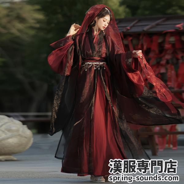 木兰風漢服 魏晋战国袍レディース漢服 【虞姬叹】