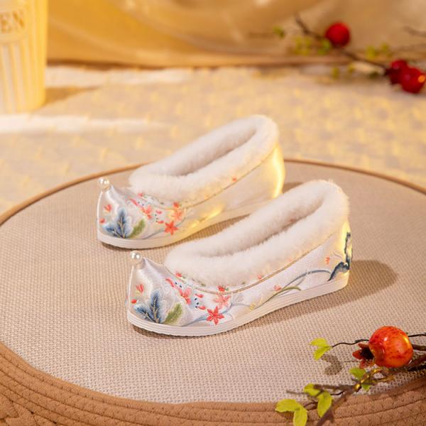 漢服靴 刺繍靴 レディース 【蝶生梦】