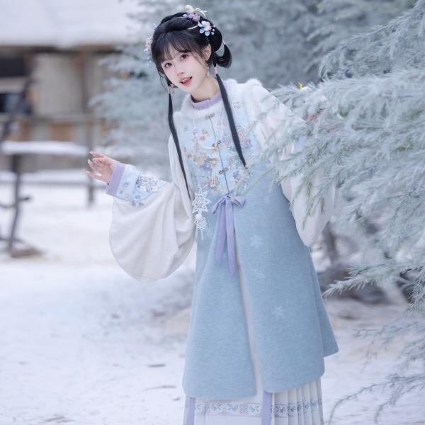 明制レディース漢服　远山乔【雪之羽】