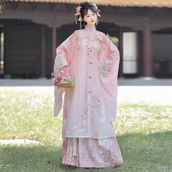 明制刺繍漢服 【描青黛】