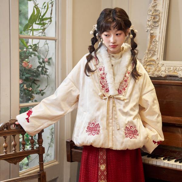 刺繍レディースアウター　十三余[雪霓]