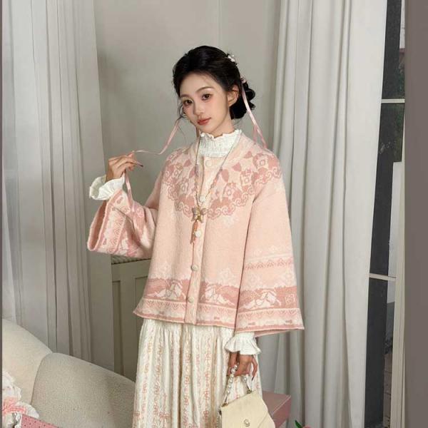 アウター ピンク　十三余[云游]