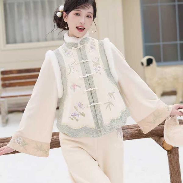 刺繍漢服　レディース 清水溪【山间四时】