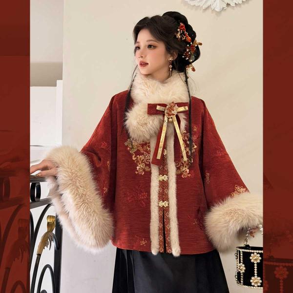 レディース漢服 琵琶袖  十三余[流丹怀雪]