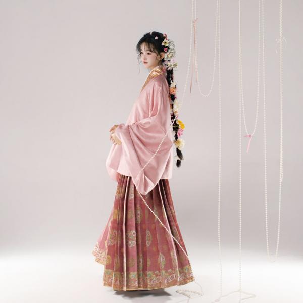 明制漢服 レディース漢服 2点セット【秋灯煮梦】