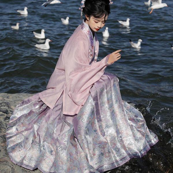 3点セット 明制刺繍漢服 レディース漢服 【春光作序】