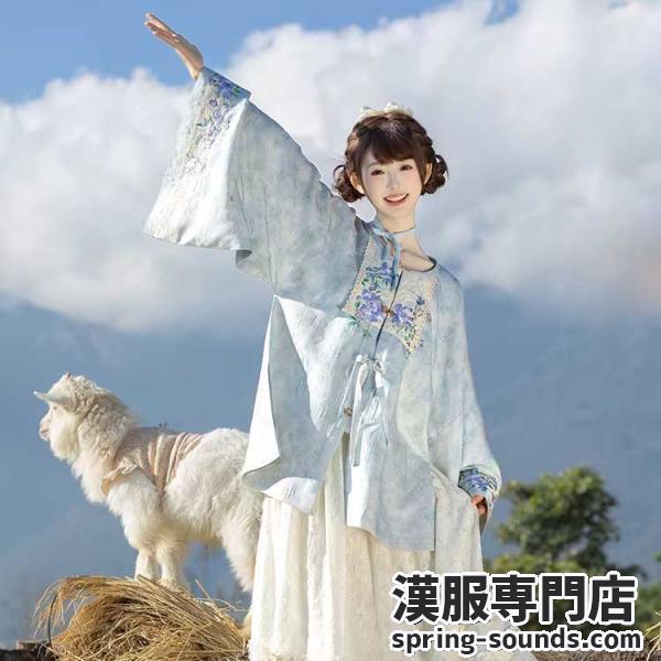 花柄刺繍漢服 レディース【重回汉唐海沫甜甜】