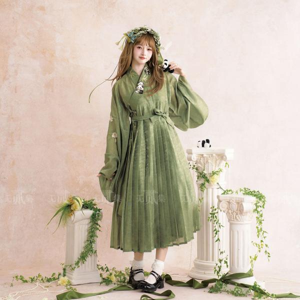 パンダ柄刺繍 明制漢服　无贰集【竹枝团团】