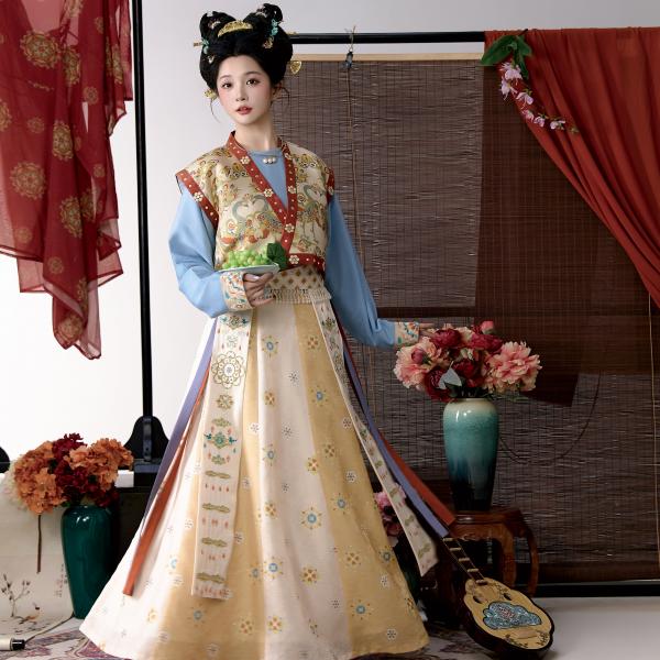 唐制漢服・受注織物(妆花)・伝統  花朝记｜花间灵玑雀羽