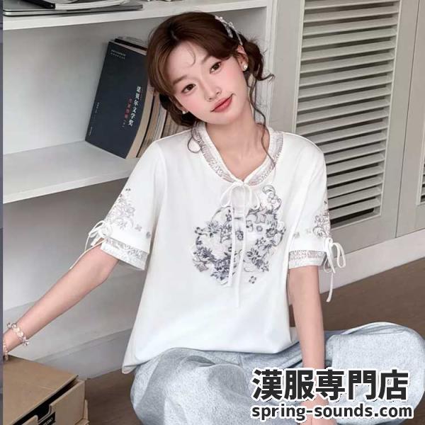 刺繍Ｔシャツ 半袖 十三余[晓风]