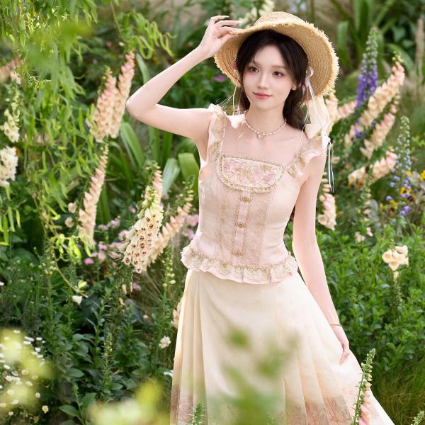 刺繍漢服　十三余[白芍]
