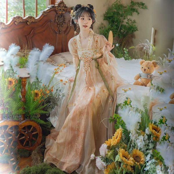 唐制漢服　云藏月绣 风花传信
