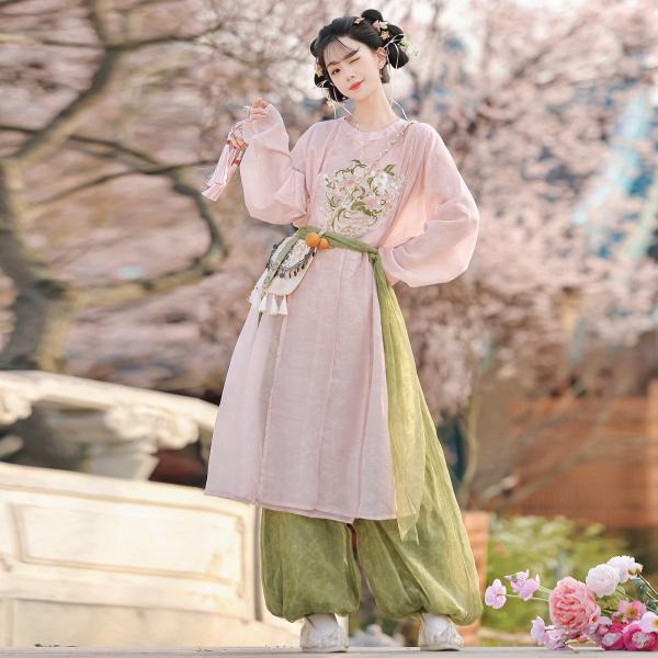 唐制漢服　刺繍漢服 玉术【小桃仙】