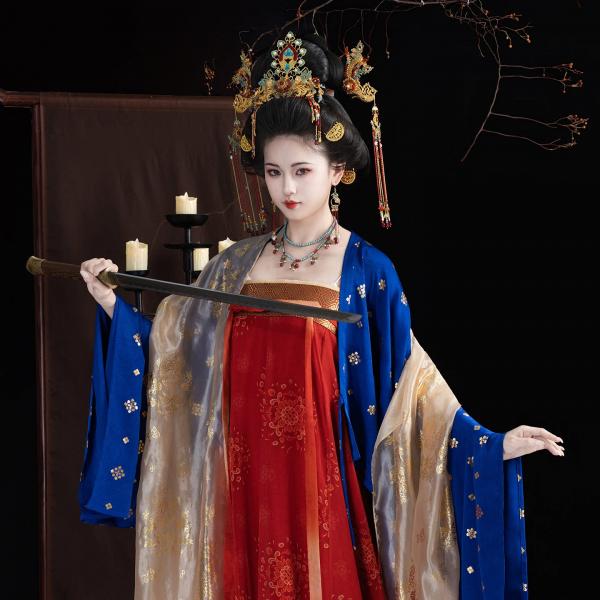 漢服復元・唐制　 山迟【雀蓝】